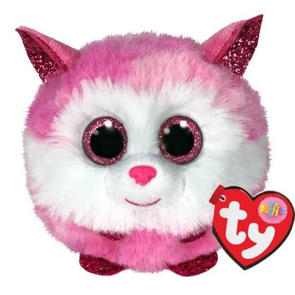 A pink husky beanie balls plush named Princess.